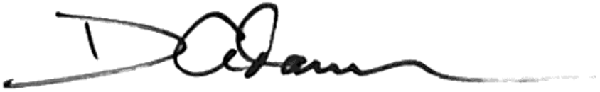 David Adams signature